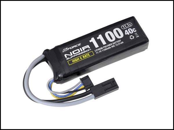 GFG936 Noir Suppression LiPo 11.1V1100mAh 40C ミニS