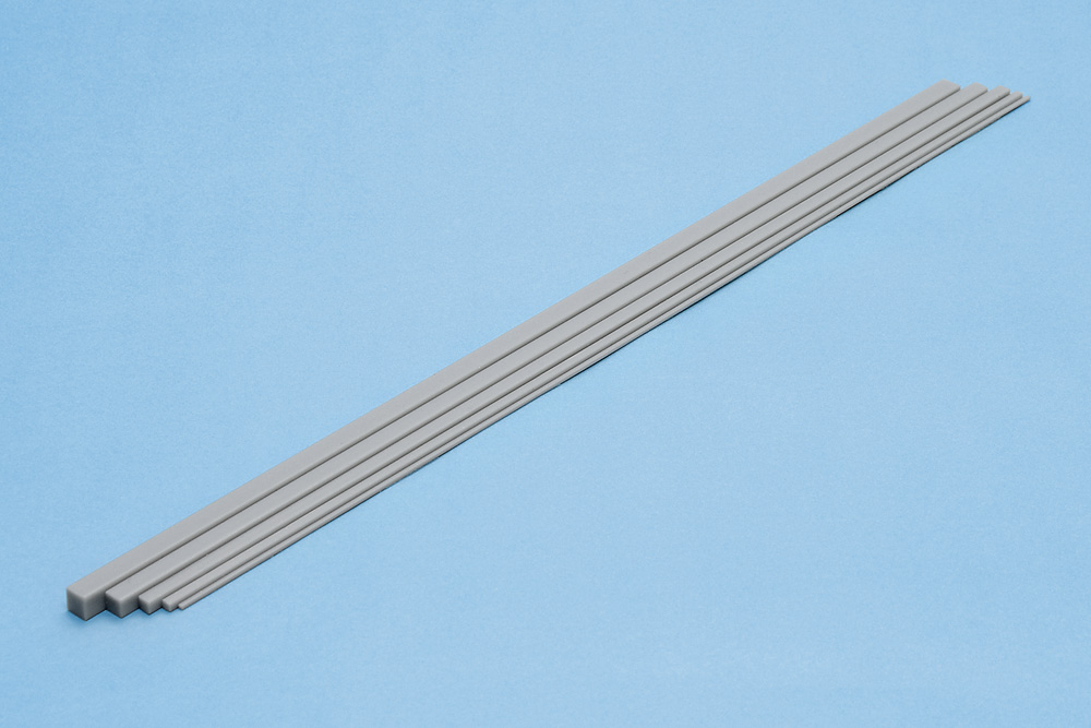 OM391 プラ=角棒 グレー 1.0mm 8本入
