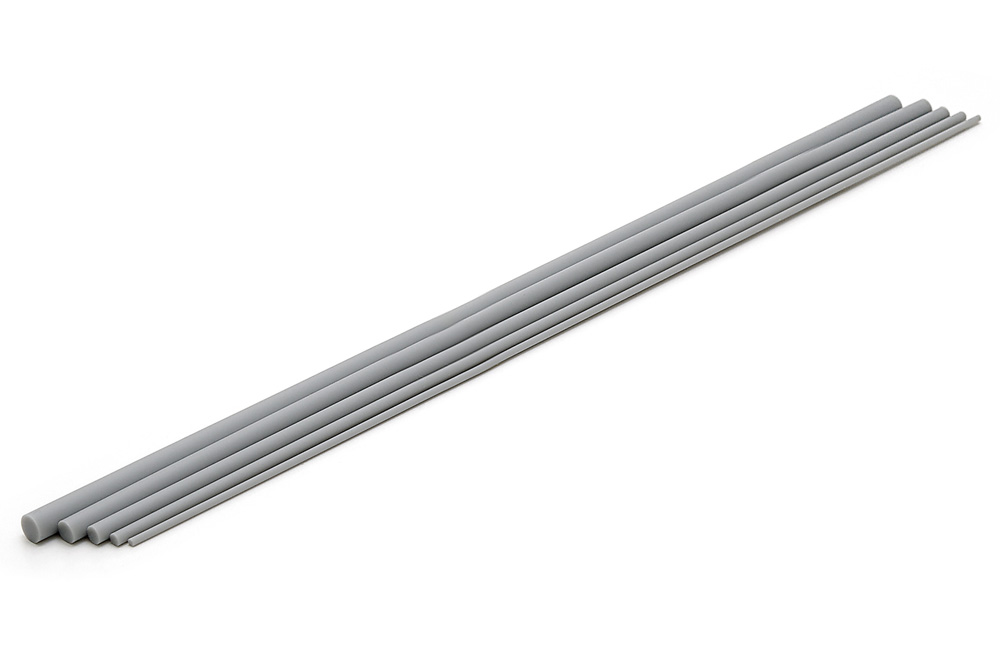 OM390 プラ=丸棒 グレー 外径5.0mm 4本入