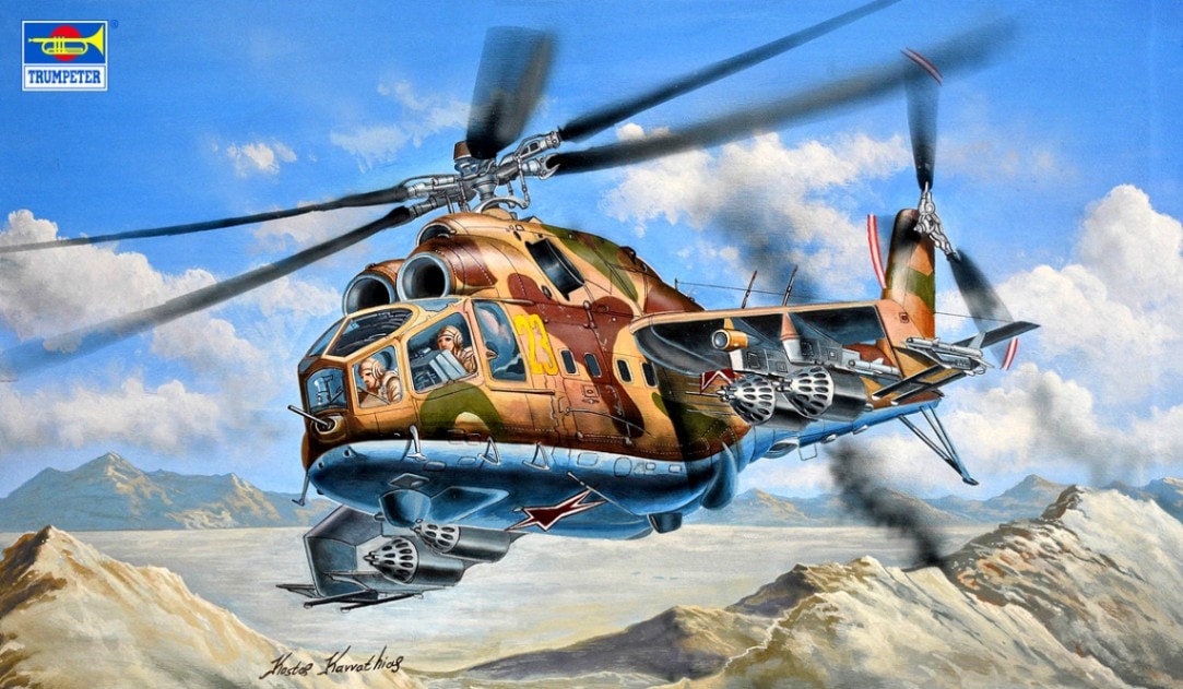05828 トランペッター 1/48 Mi-24A ハインドB 攻撃ヘリコプター