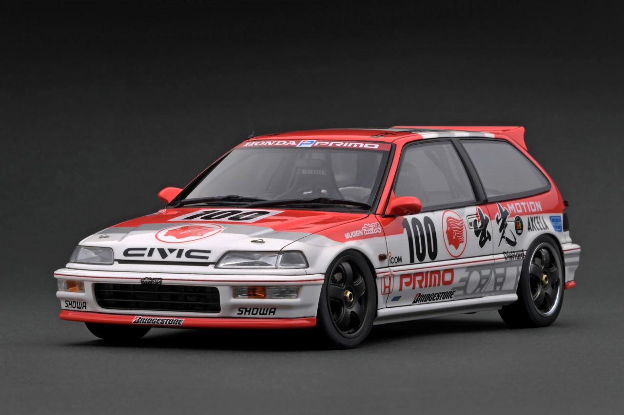 IG3507 IGモデル 1/18 Honda CIVIC (EF9) SiR White/Red