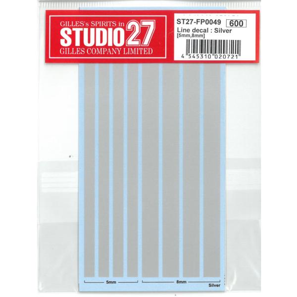 ST27-FP0049 Line decal : Silver [5mm、8mm]