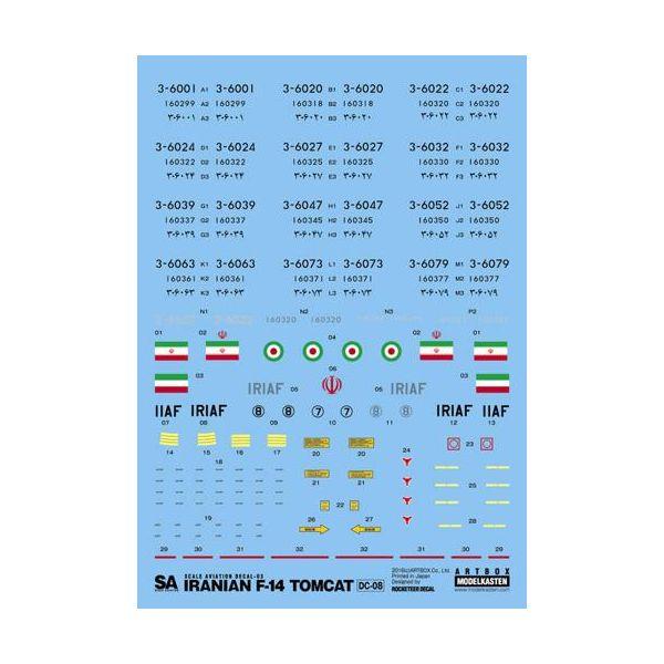 DC-08 1/72 イラン空軍F-14トムキャット用 デカール