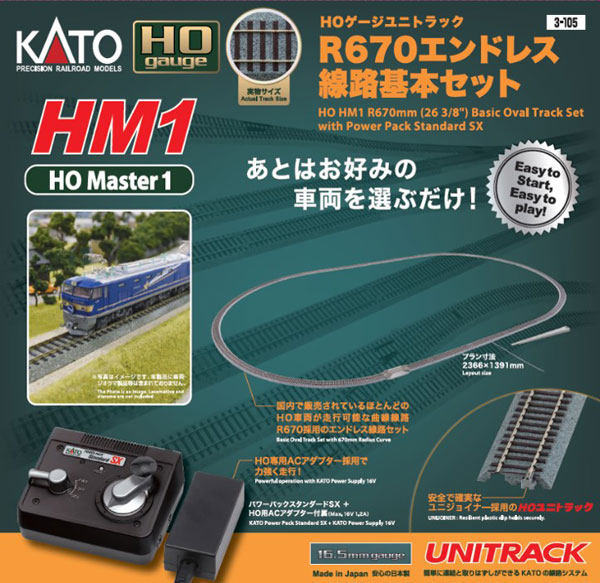 3-105 HM1 HOユニトラック R670エンドレス線路基本セット