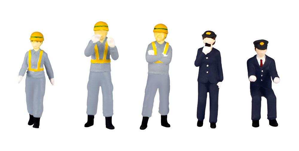 MS049 1/80 超ミニフィギュア10 エキスパートな鉄道員セット2