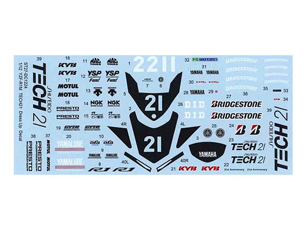 ST27-DC1224 1/12 ZF-R1M 'TECH21' Dress Up Decal (T社対応)