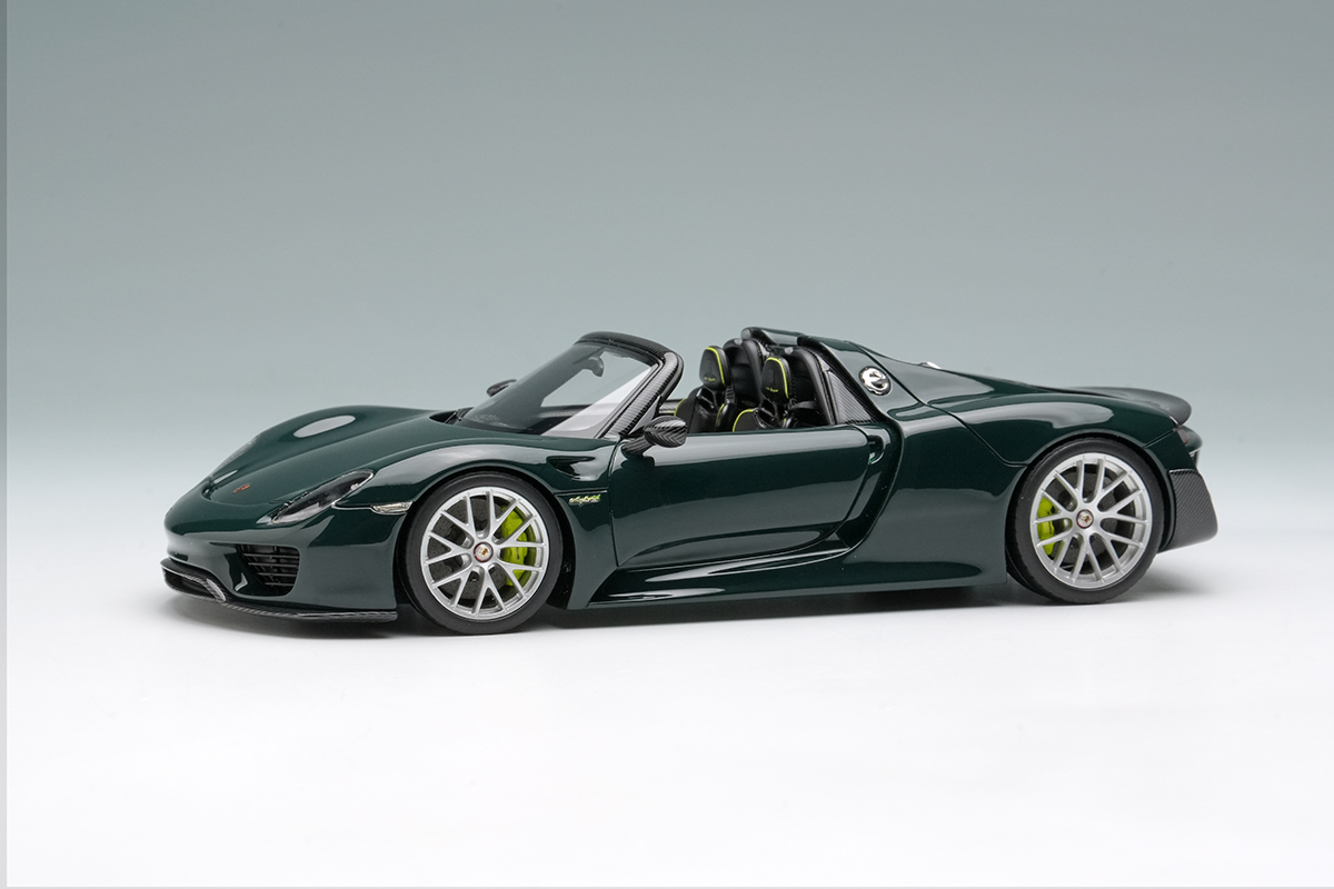 EM569H EIDOLON 1/43 Porsche 918 Spyder weissach package 2011 ブリュースターグリーン
