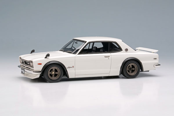 VM244B VISION 1/43 Nissan Skyline 2000GT-R (KPGC10) with Spoiler (NISSAN Works wheel) ホワイト