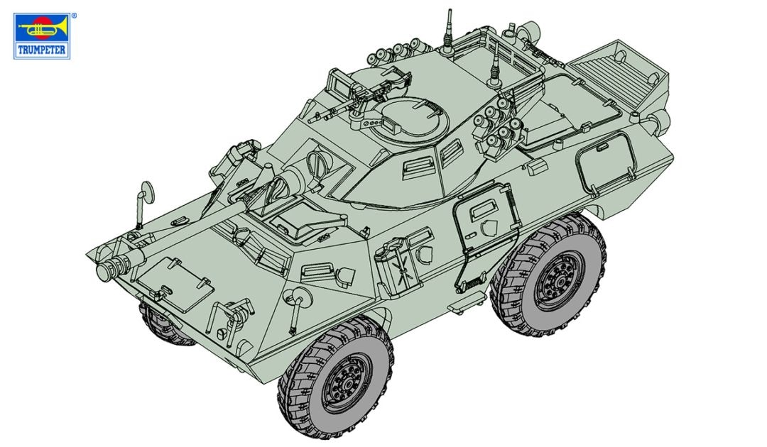 07443 トランペッター 1/72 LAV-150 コマンドウ装甲車  コッカリル90mm砲搭載型