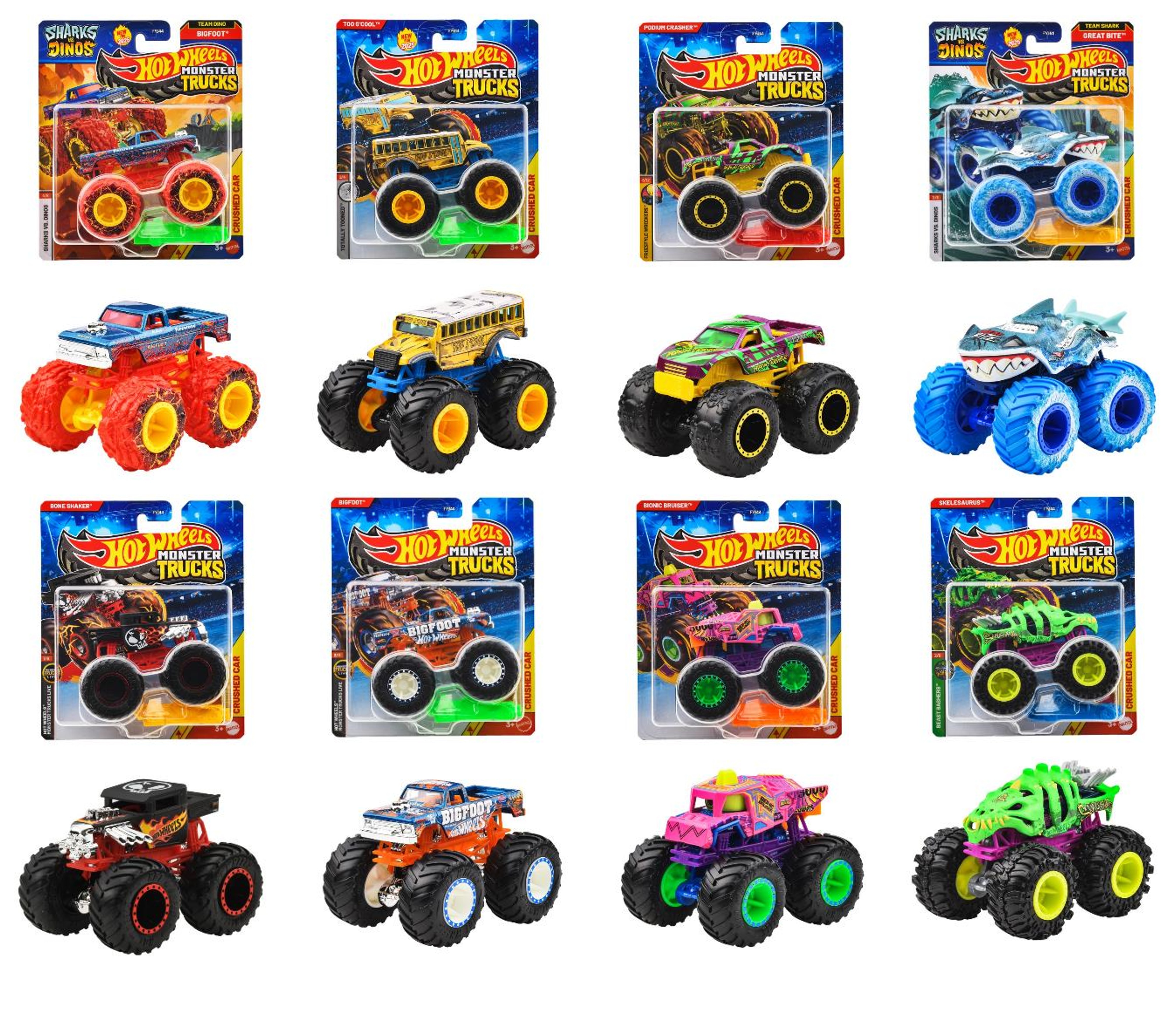 FYJ44-983J ホットウィール モンスタートラック 1:64アソート (入数:8) 2025年08月発売