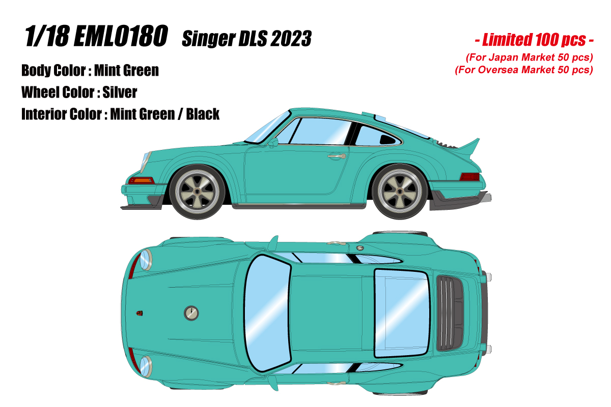 EML018O EIDOLON 1/18 Singer 911 DLS 2023 ミントグリーン