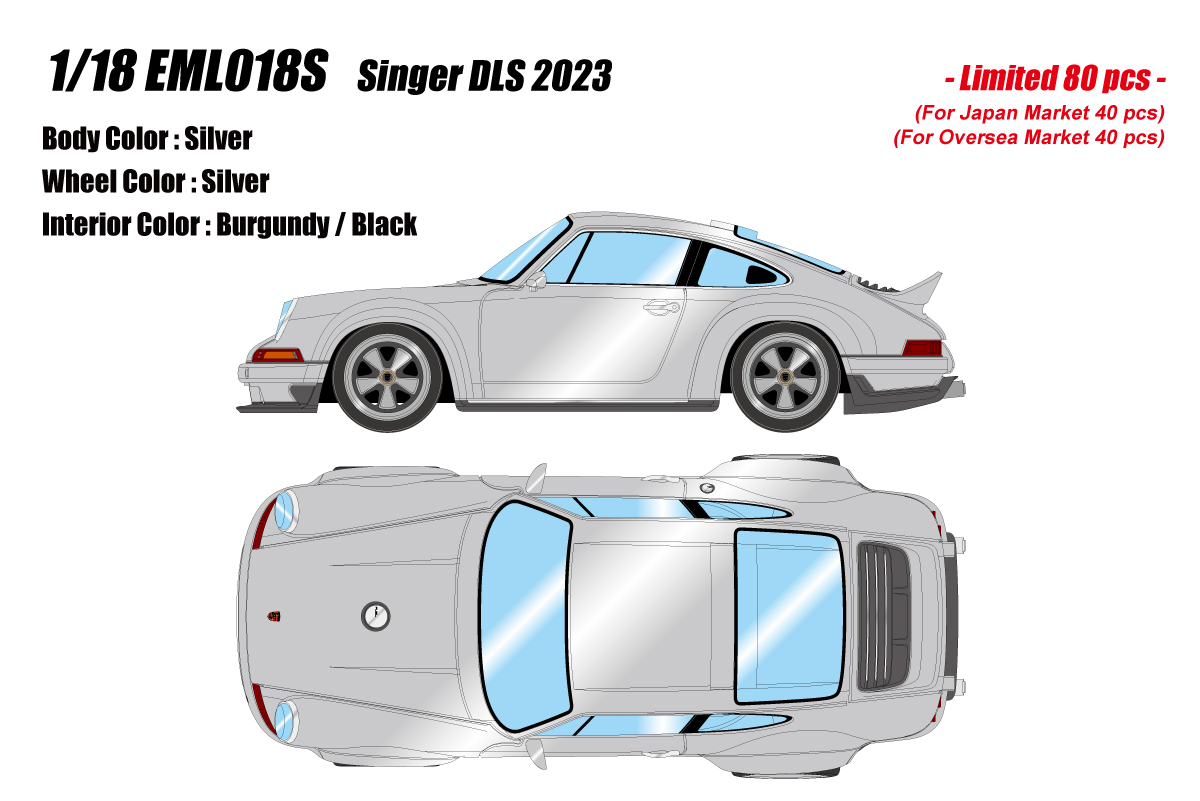 EML018S EIDOLON 1/18 Singer 911 DLS 2023 シルバー