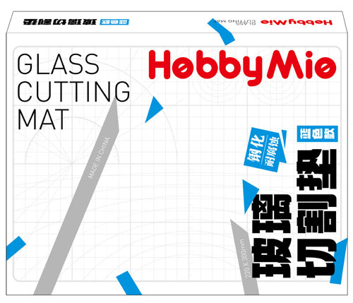 大型ガラスカッティングマットブルー