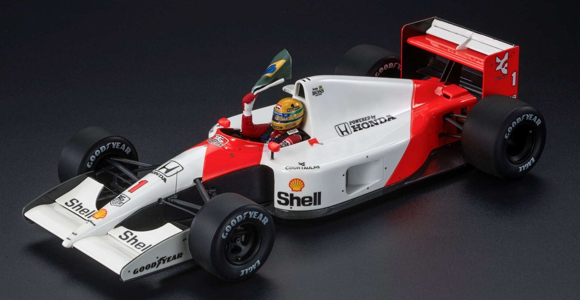 GRP12-29AWD TOP MARQUES 1/12 マクラーレン MP4/6 1991 ブラジルGP ポール トゥ ウィン No.1 A.セナ ドライバー付