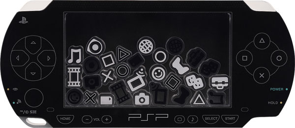 PSP? (PlayStation?Portable)のシャカシャカアクリルスタンド 黒Ver.
