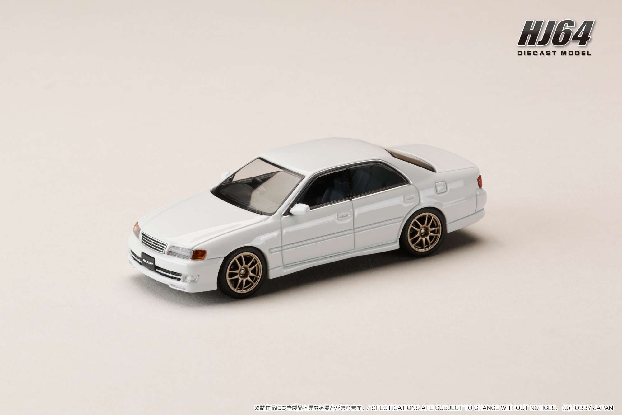 HJ645072AW HJ64 1/64 トヨタ チェイサー ツアラーV (JZX100) アーリー バージョン (1996) JDM STYLE 10 スポークホイール スーパーホワイト