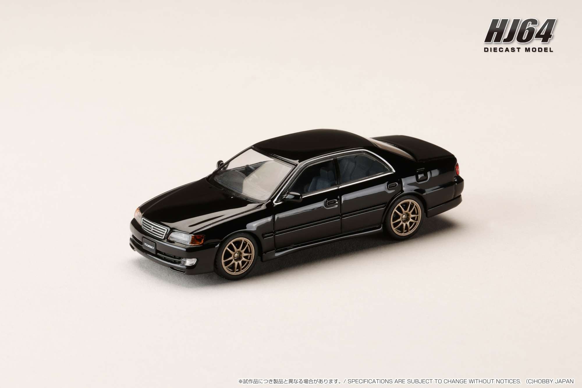 HJ645072ABK HJ64 1/64 トヨタ チェイサー ツアラーV (JZX100) アーリー バージョン (1996) JDM STYLE 10 スポークホイール ブラック
