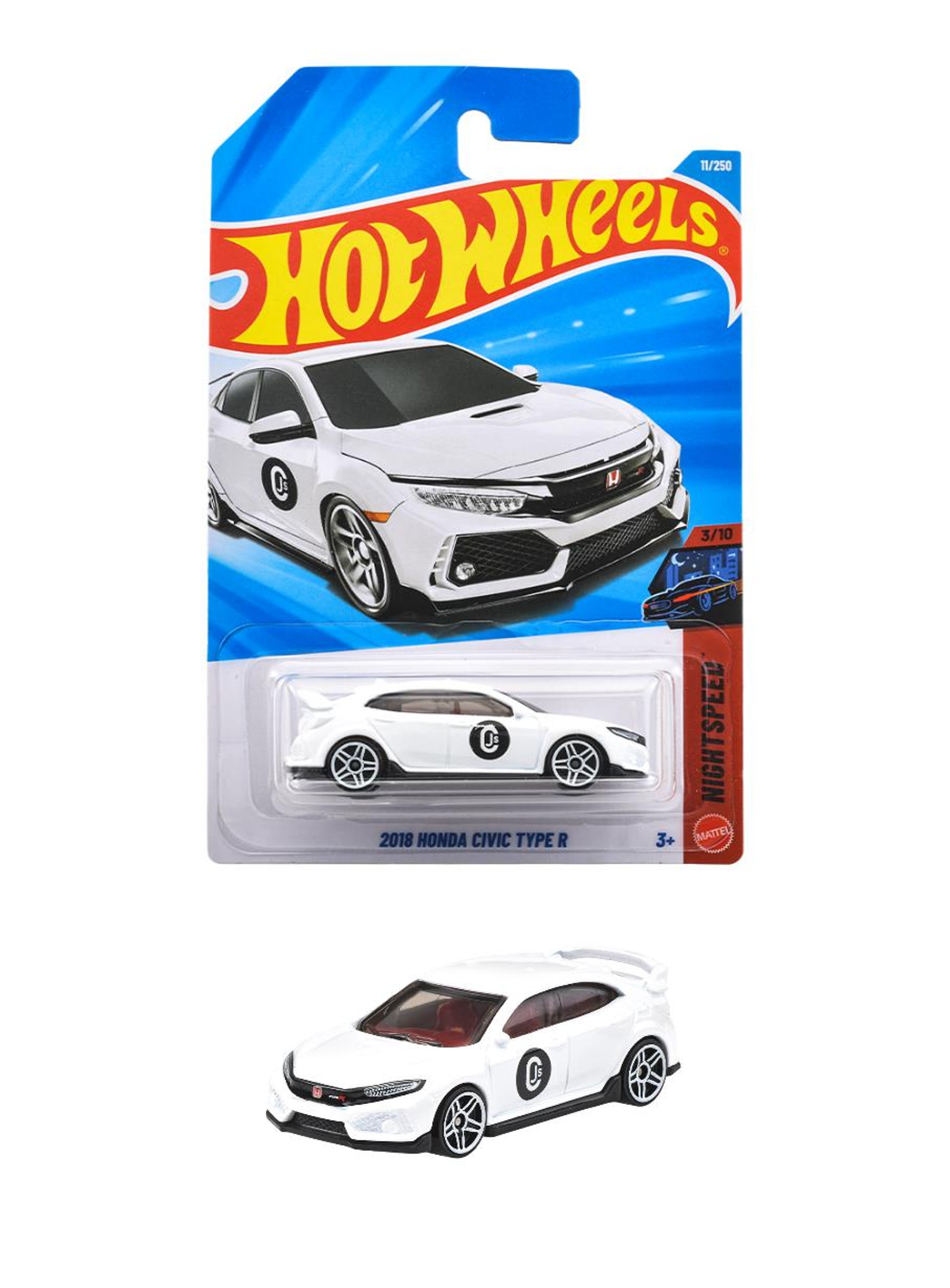 JMX20-9866 ホットウィール ベーシックカー 2018 ホンダ シビック タイプR