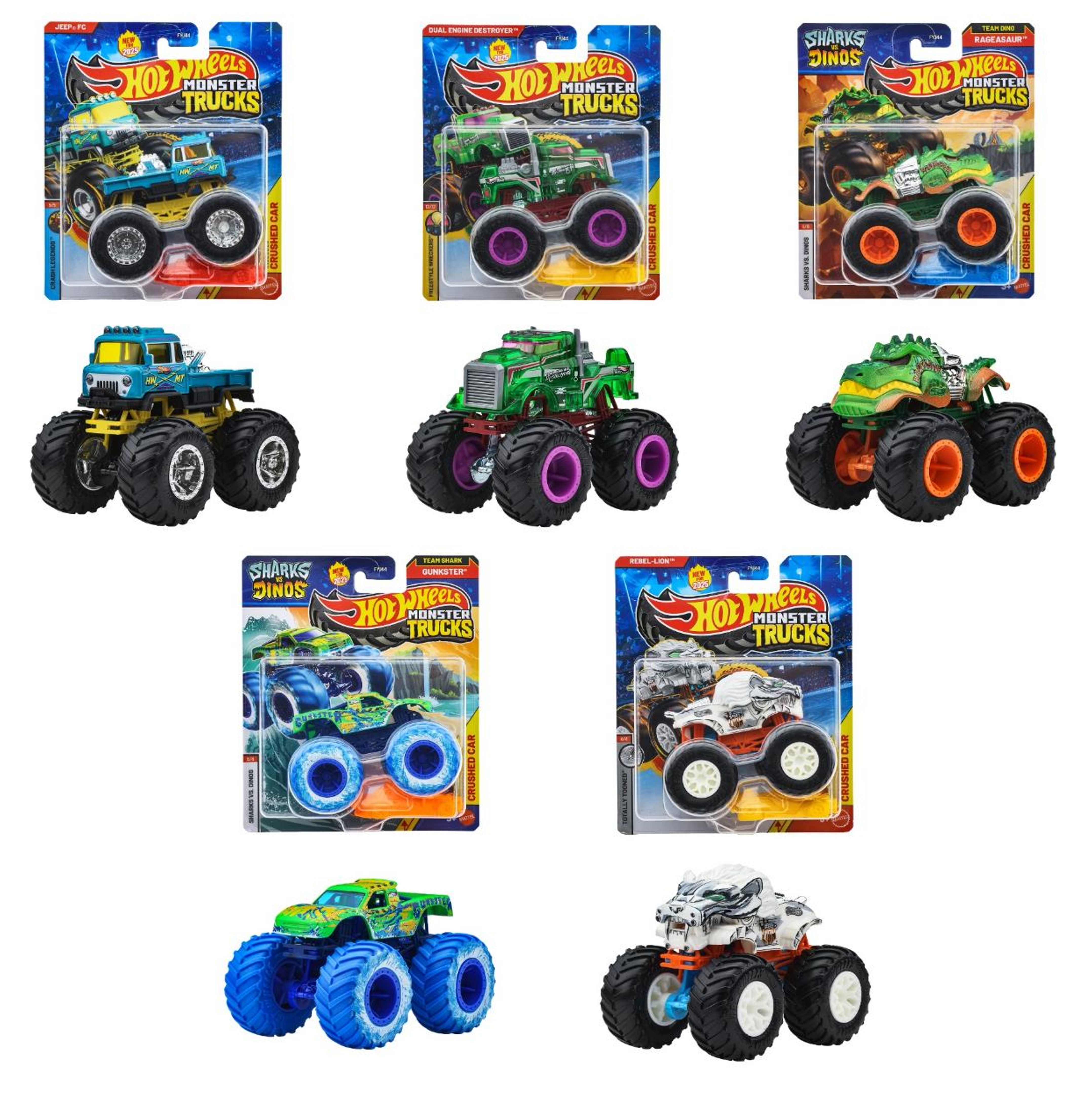 FYJ44-983M ホットウィール モンスタートラック 1:64アソート (入数:8) 2025年11月発売