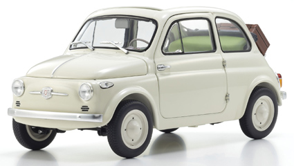 KS08966WA 京商オリジナル 1/18 フィアット ヌォーバ 500 アクセサリー付 (アイボリー)