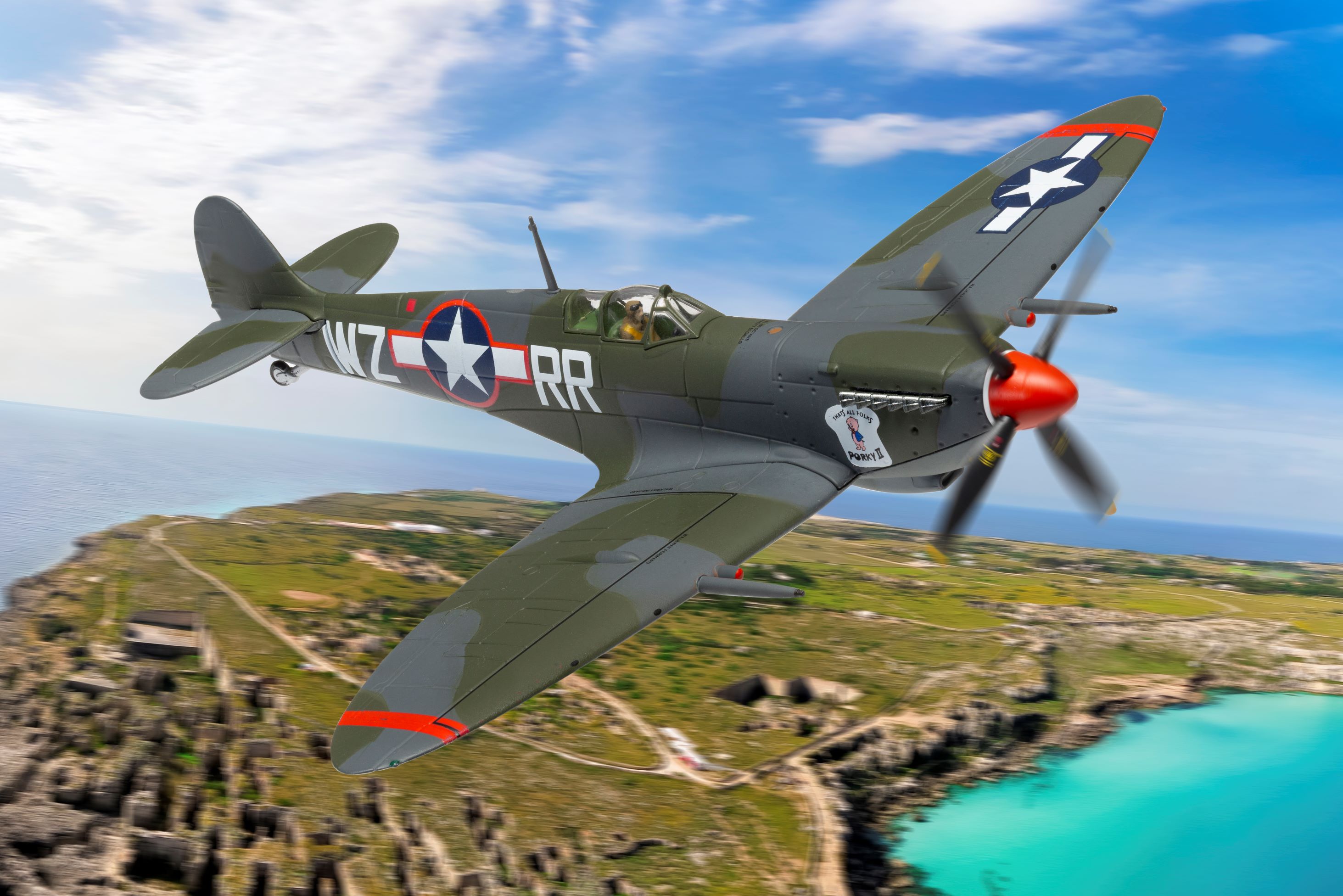 CGAA29104 CORGI 1/72 スーパーマリン スピットファイア Mk.Ixc 'ポーキー II ' 第31アメリカ空軍 - ロバート・コナー中尉