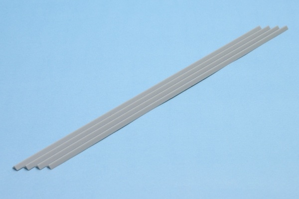 OM-494 プラ=材料【グレー】 三角棒 4.0mm 6本入