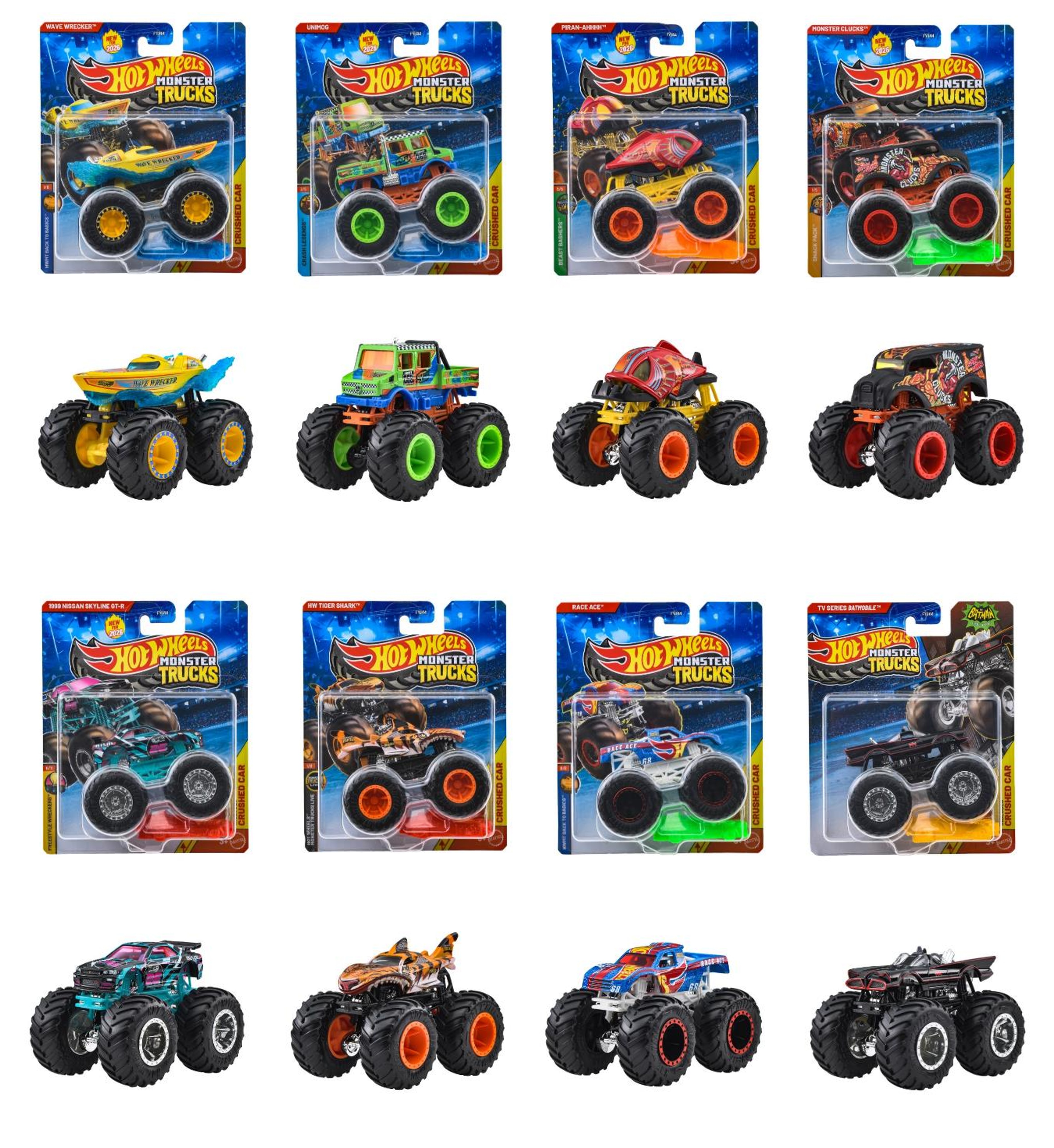 FYJ44-982A ホットウィール モンスタートラック 1/64アソート (入数:8) 2025年12月発売