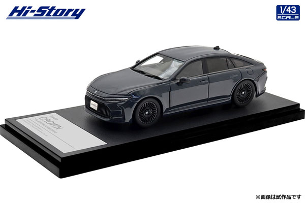 HS525GY Hi-Story 1/43 Toyota CROWN Z BLACK PACKAGE (2024) マッシブグレー