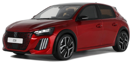 OTM1163 OTTO mobile 1/18 プジョー 208 GT ハイブリッド 2024 (レッド)