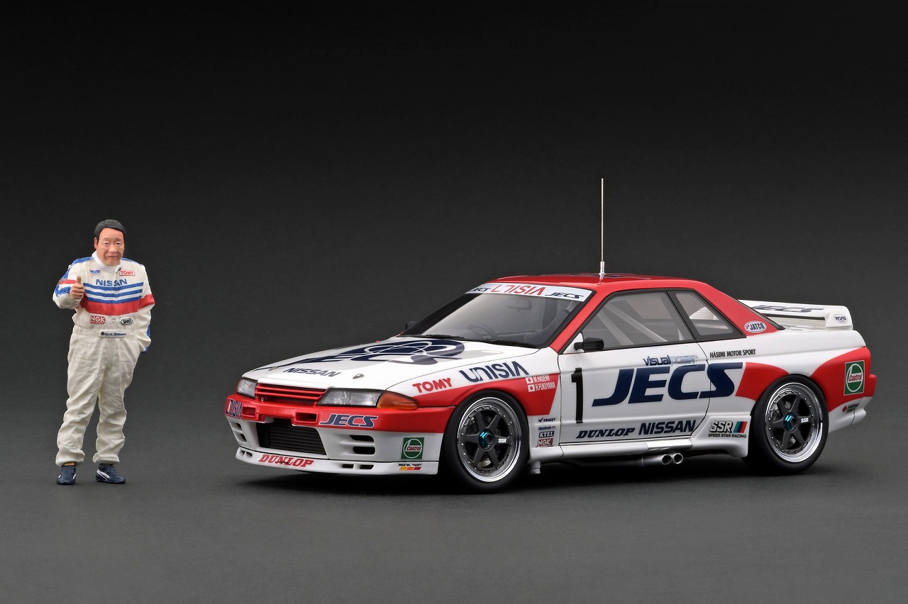 IG3141 IGモデル 1/18 JECS SKYLINE (#1) 1992 JTC With Mr. Hasemi