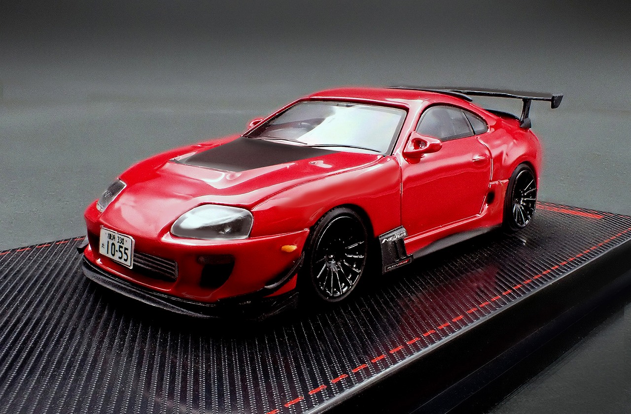 IG3882 IGモデル 1/64 Toyota Supra (JZA80) RZ Red