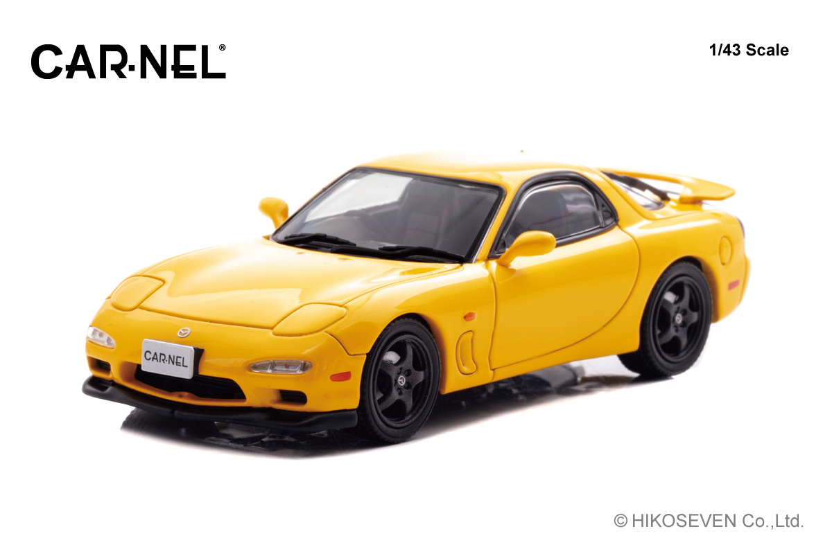 CN439701 CARNEL 1/43 マツダ RX-7 Type RS-R (FD3S) 1997 Sunburst Yellow