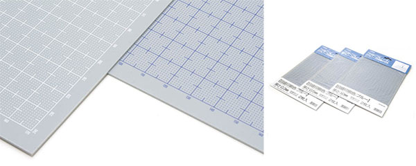 OM408 プラ=プレート B5[目盛付:ブルー] グレー 1.0mm