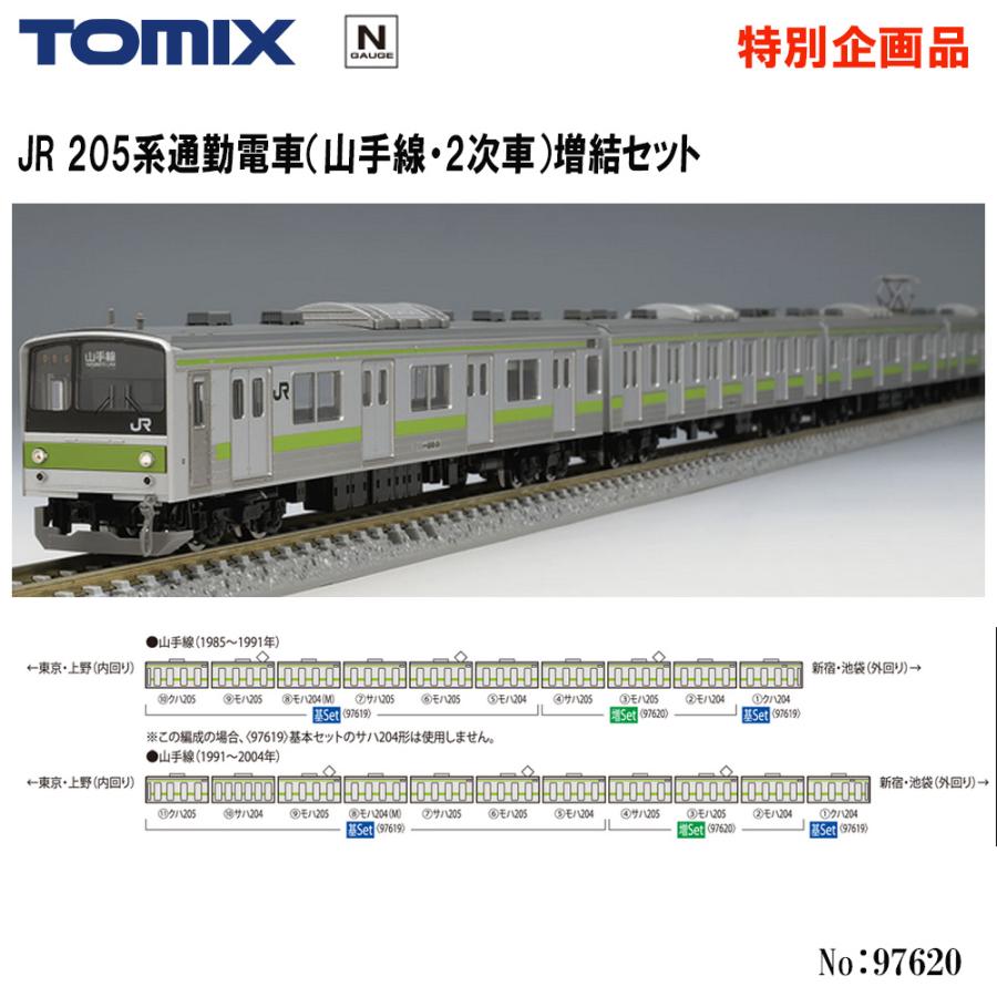 97620 205系通勤電車(山手線・2次車)増結セット(3両)
