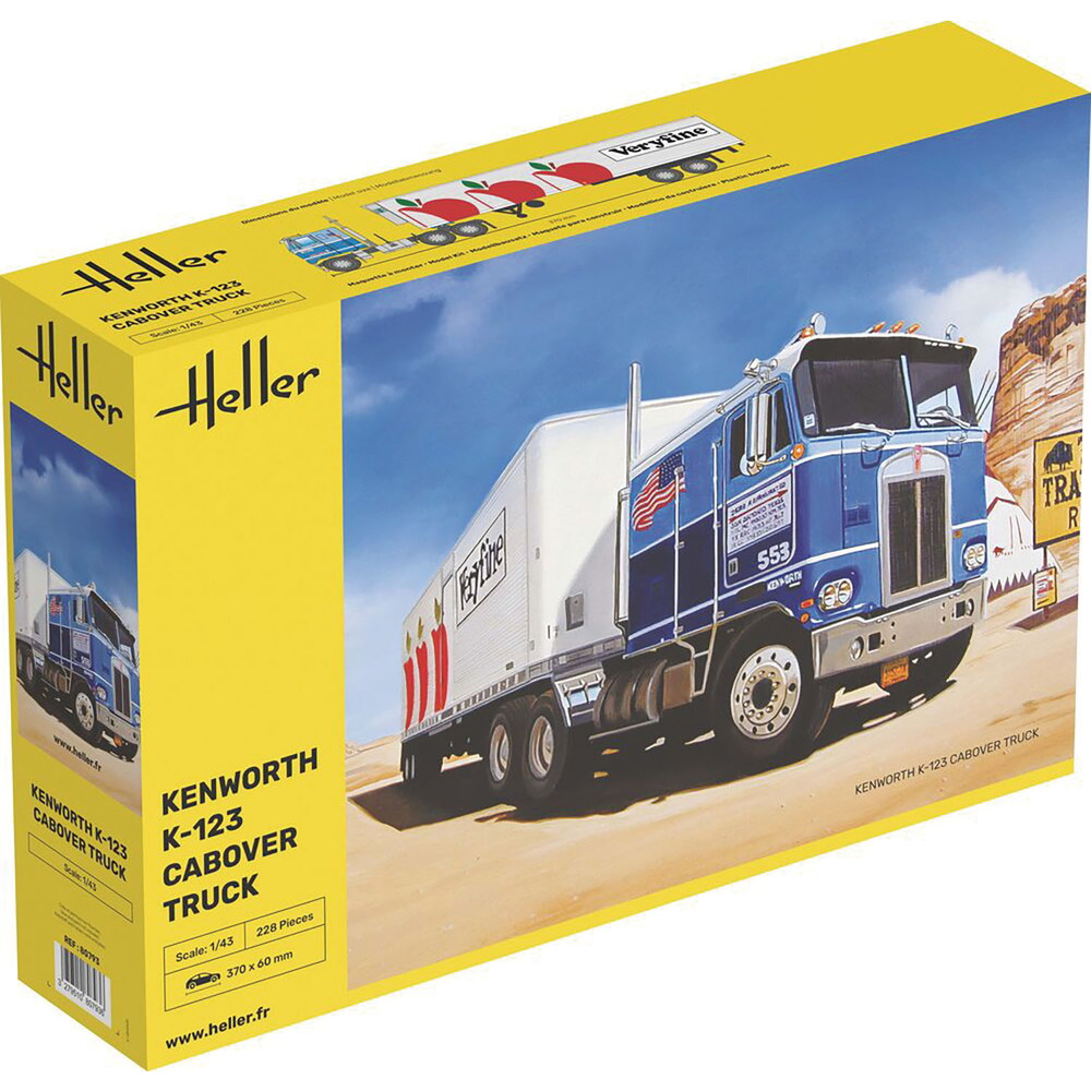 HE80793 エレール 1/43 ケンワース K-123 キャブオーバー & リーファートレーラー