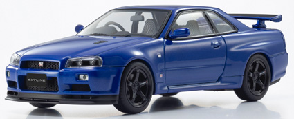KS03936BL KYOSHOオリジナル 1/43 日産 スカイライン R34 GT-R VスペックⅡ(ベイサイドブルー)