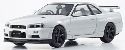 KS03936W KYOSHOオリジナル 1/43 日産 スカイライン R34 GT-R VスペックⅡ(ホワイトパール)