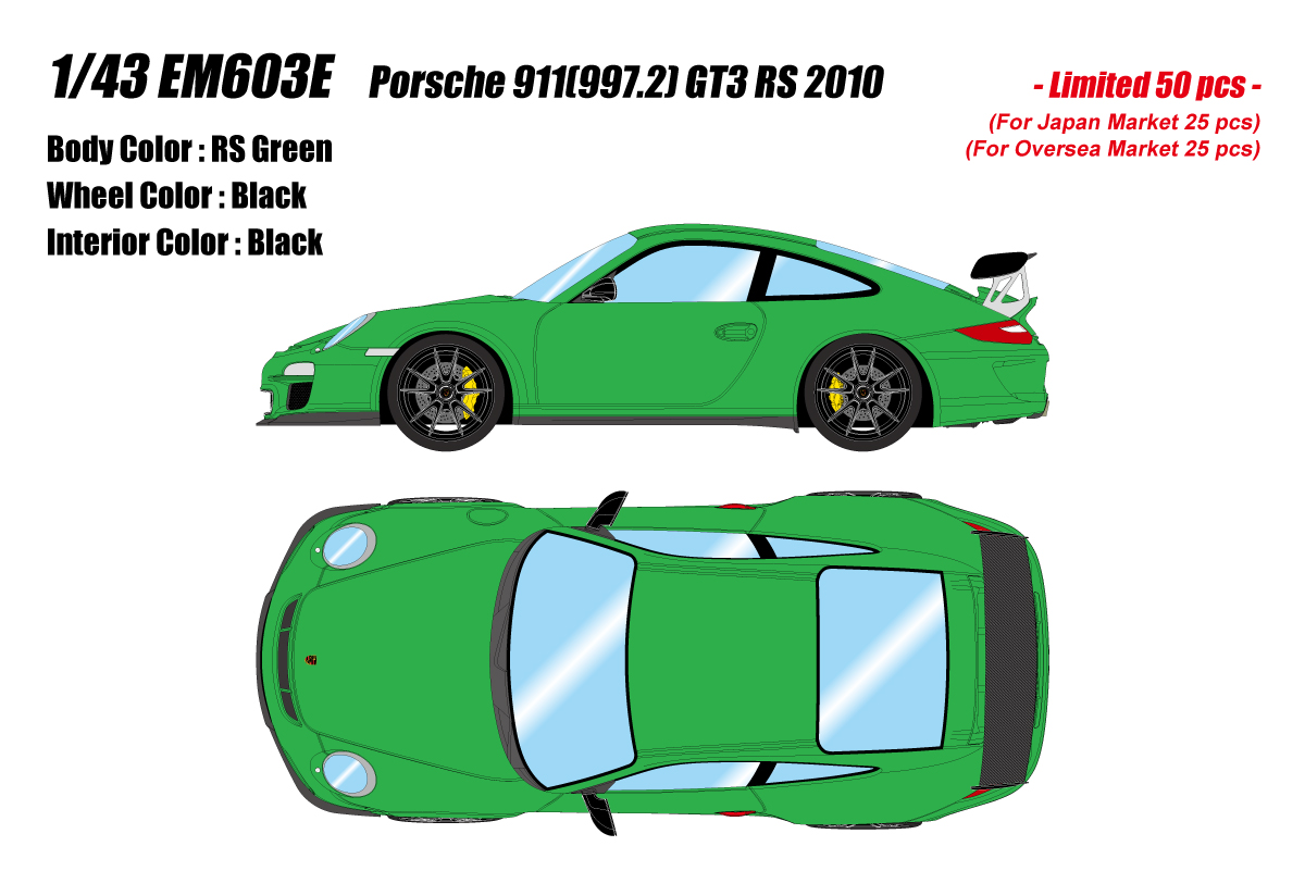 EM603E EIDOLON 1/43 Porsche 911(997.2) GT3 RS 2010 RS グリーン
