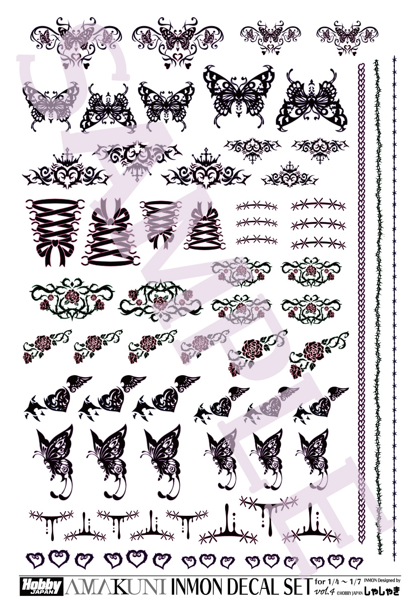 INMONデカールセットvol.4 1/4~1/7スケール用