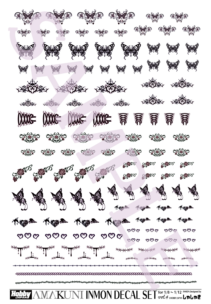 INMONデカールセットvol.4 1/8~1/12スケール用