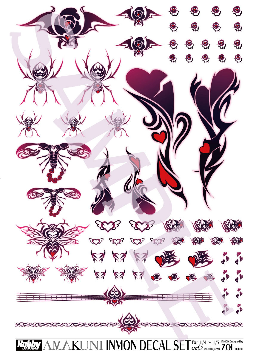 INMONデカールセット vol.2 1/4~1/7スケール用