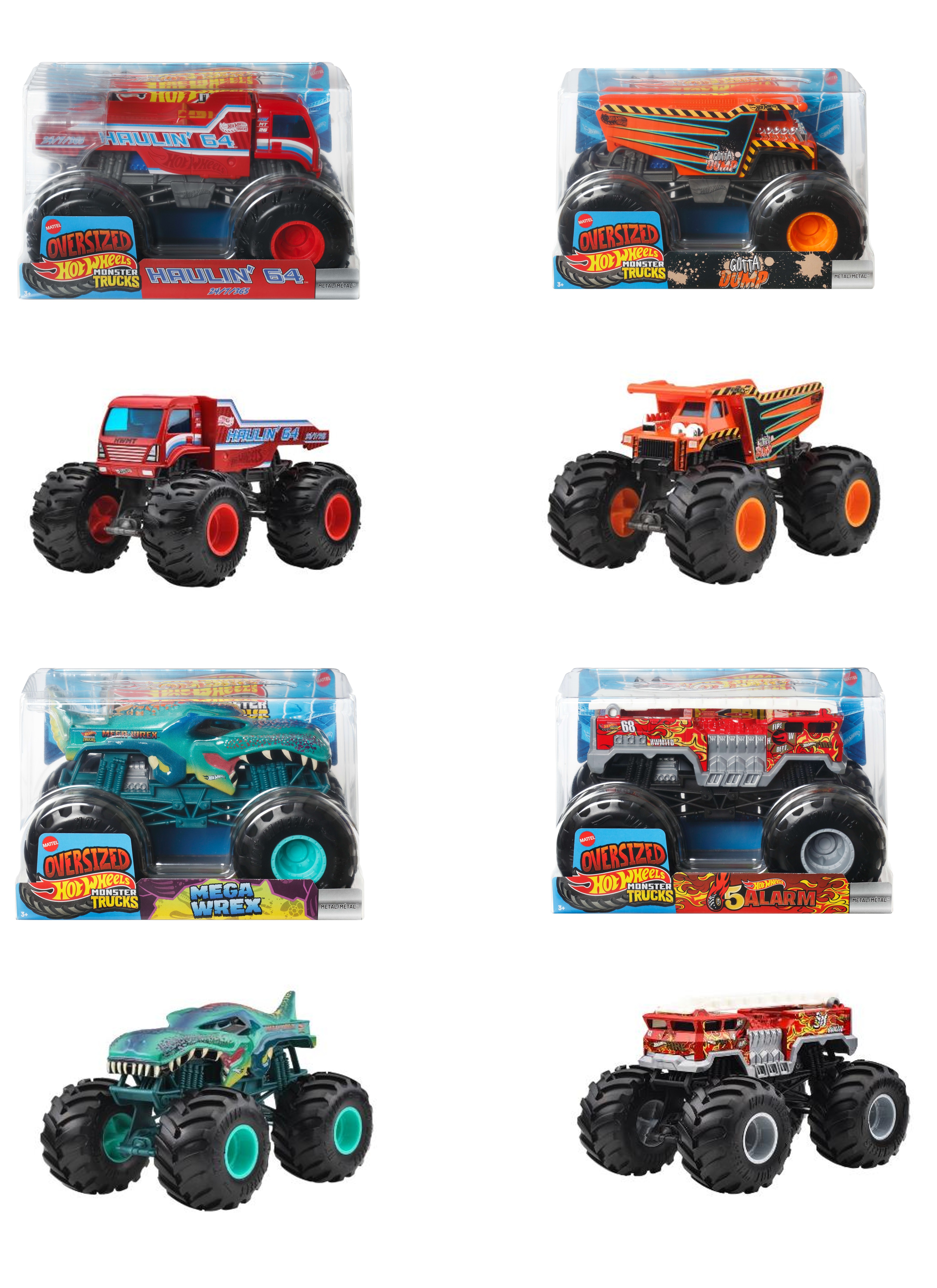 FYJ83-989D ホットウィール モンスタートラック ビッグサイズ アソート (入数:4) 2026年03月発売