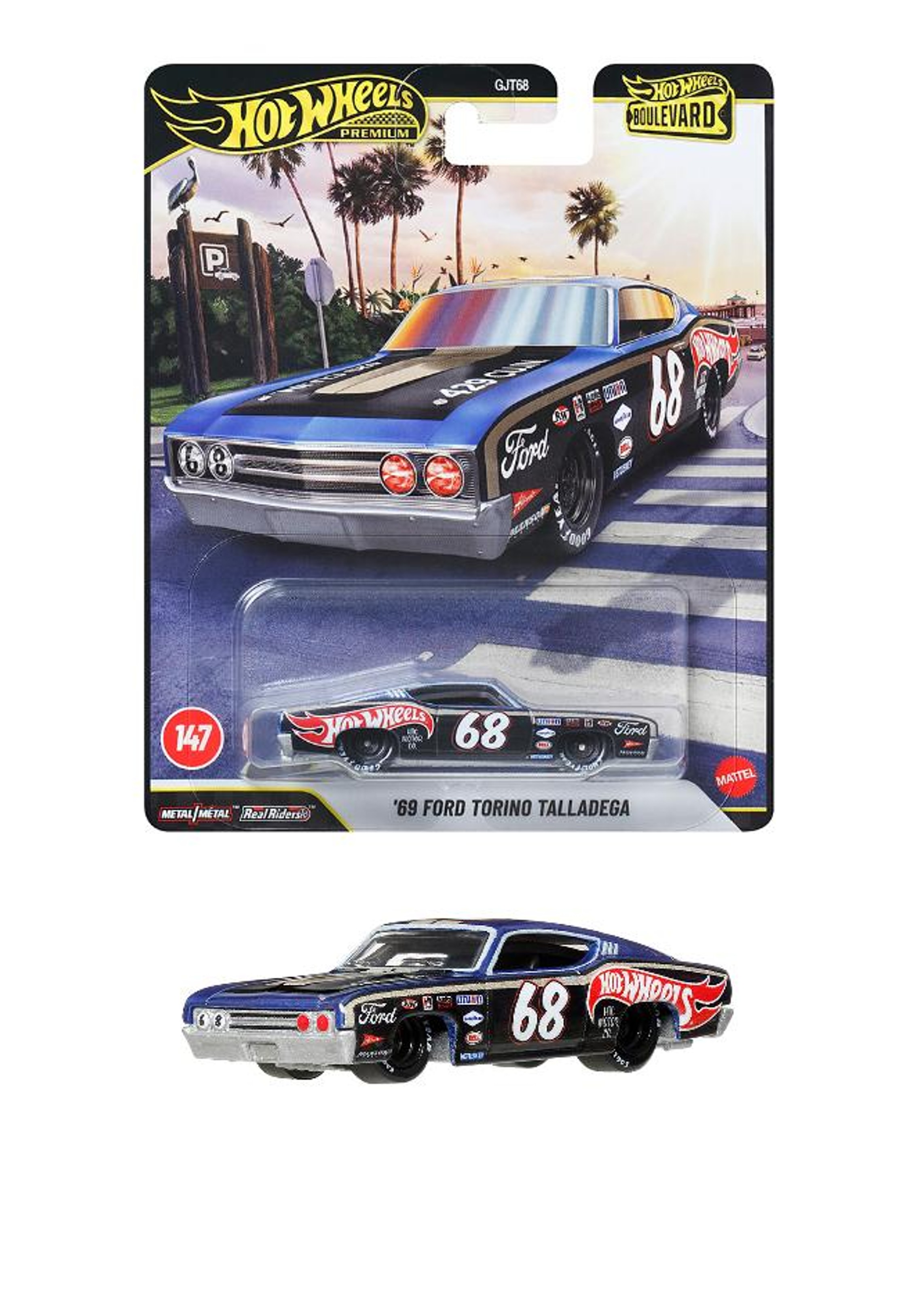 JHW28-9866 ホットウィール ブールバード '69 フォード トリノ タラデガ