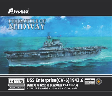 FLYFH1178S フライホーク 1/700 アメリカ海軍 航空母艦 エンタープライズ (CV-6) 1942年6月 (豪華版)