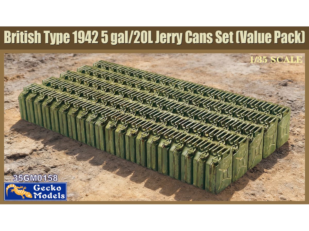 GEC35GM0158 ゲッコーモデル 1/35 WW.II 英軍 1942年 5ガロン/ 20リットル ジェリ缶セット `バリューパック`