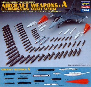 X48-1 1/48 エアクラフト ウェポン A アメリカ通常爆弾セット