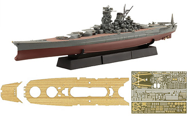 FH-47EX-3 1/700 帝国海軍シリーズ 日本海軍戦艦 武蔵(昭和19年/捷一号作戦)フルハルモデル 特別仕様(エッチングパーツ・木