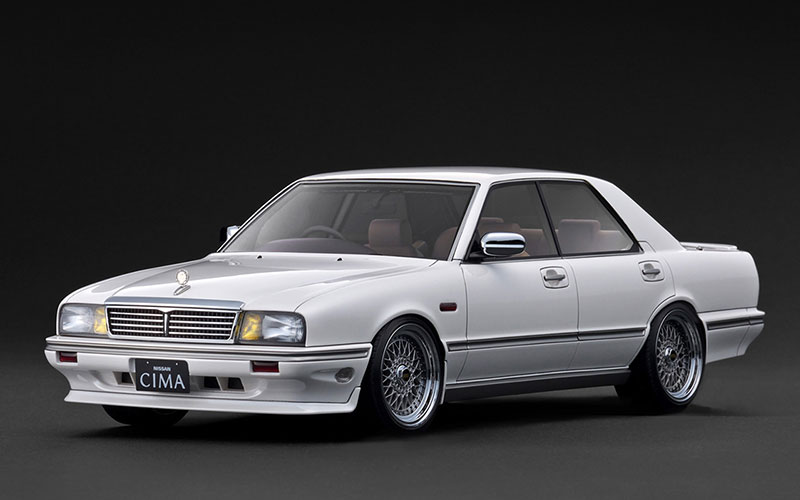 IG3899 1/18 NISSAN GLORIA CIMA (Y31) Pearl White【WEB限定品】