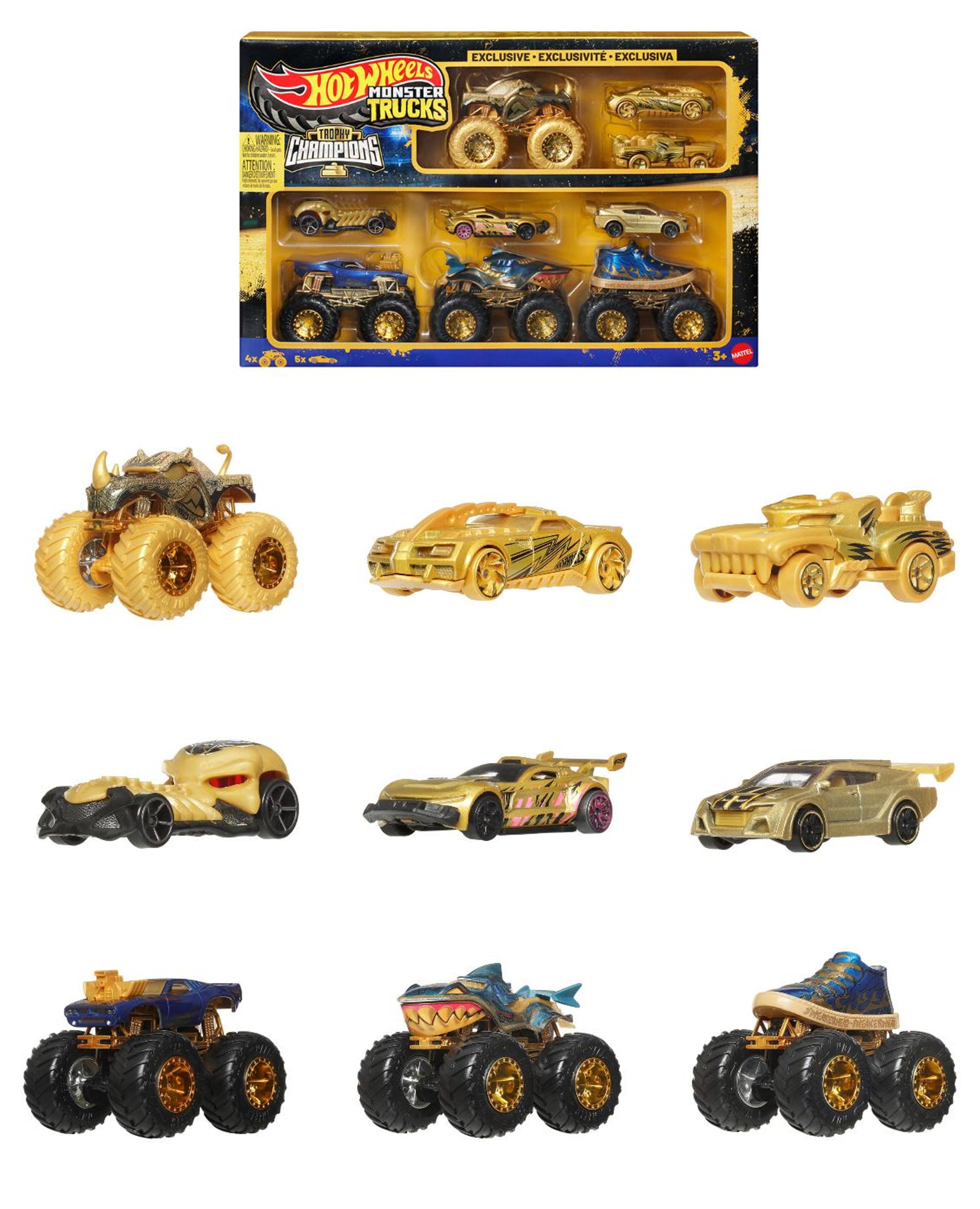 JND72-9864 ホットウィール モンスタートラック トロフィーチャンピオン マルチパック