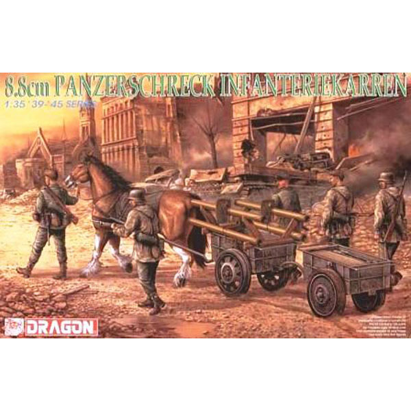 DR6104 ドラゴン 1/35 WW.II ドイツ軍 行軍兵士w/パンツァーシュレック&トレーラー